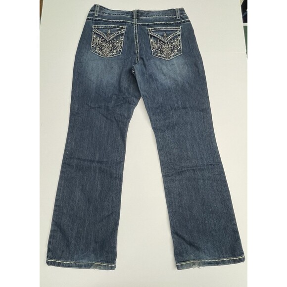 Nine West Jeans Embellished Bling Pockets Bootcut Women's Size 12 - Picture 2 of 16